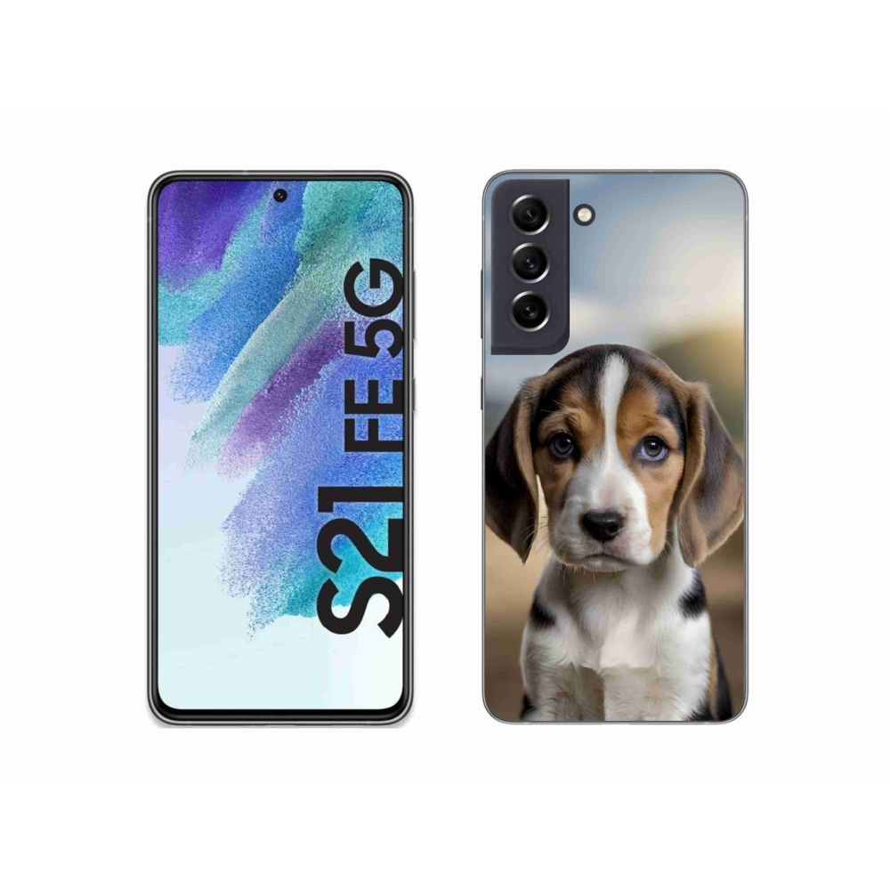 Gélový kryt mmCase na Samsung Galaxy S21 FE 5G - roztomilý bígl