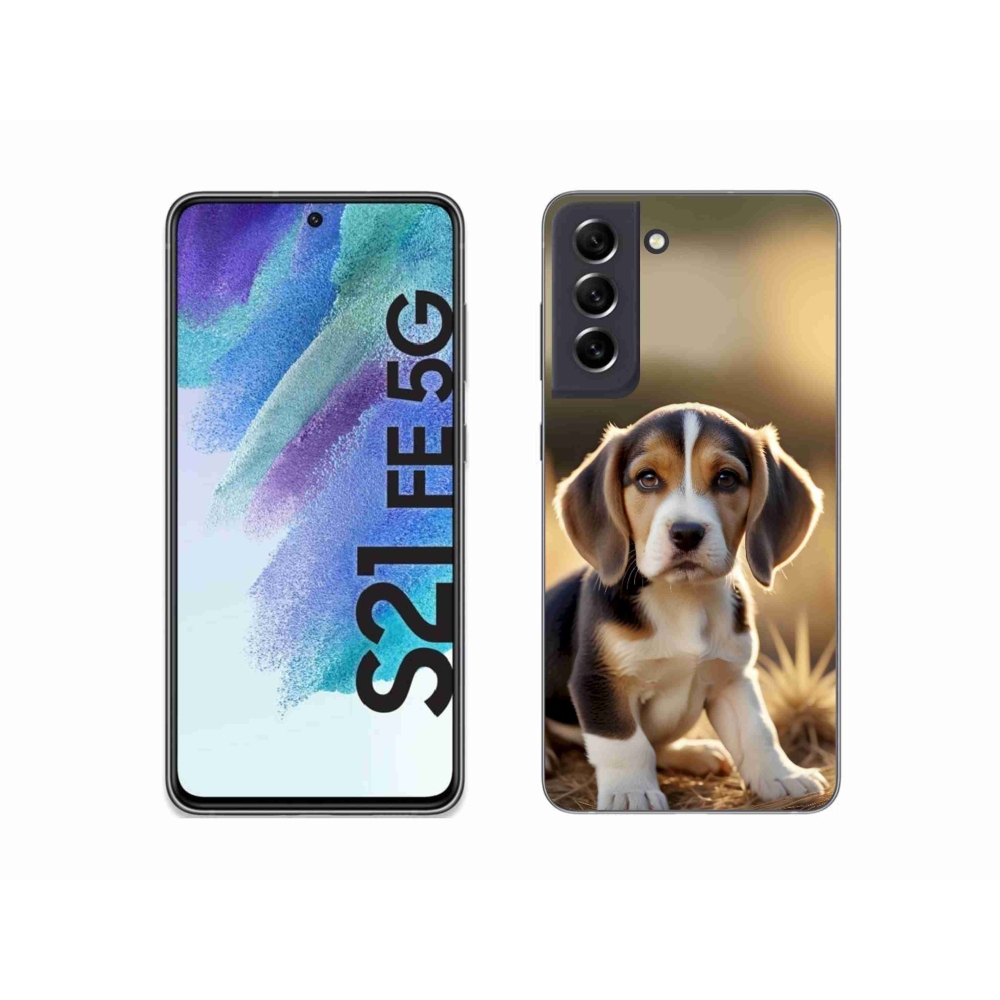 Gélový kryt mmCase na Samsung Galaxy S21 FE 5G - roztomilý bígl