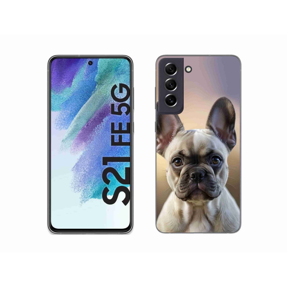 Gélový kryt mmCase na Samsung Galaxy S21 FE 5G - roztomilý francúzsky buldoček