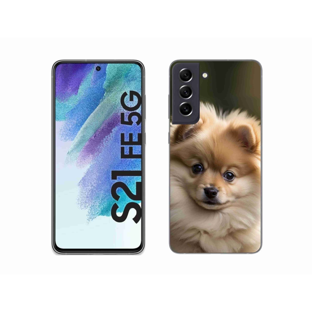 Gélový kryt mmCase na Samsung Galaxy S21 FE 5G - roztomilý pomeranian 2
