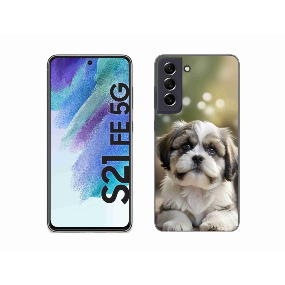 Gélový kryt mmCase na Samsung Galaxy S21 FE 5G - roztomilý shih-tzu