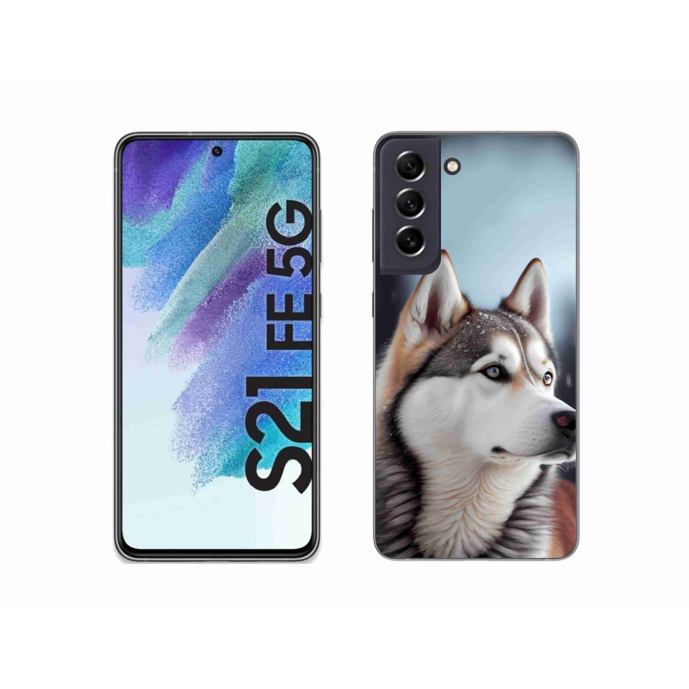 Gélový kryt mmCase na Samsung Galaxy S21 FE 5G - sibírsky husky