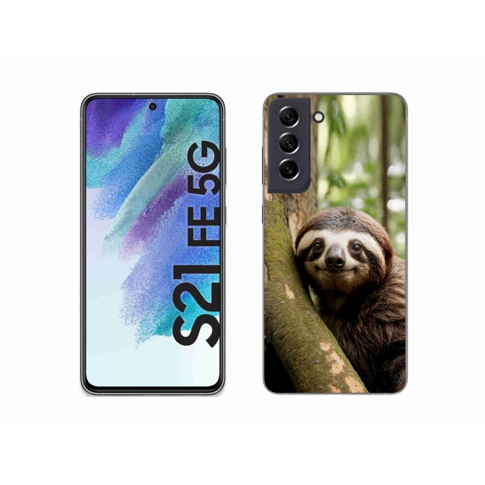 Gélový kryt mmCase na Samsung Galaxy S21 FE 5G - usmievavý leňochod