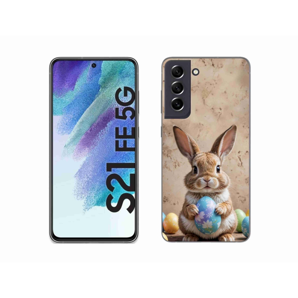 Gélový kryt mmCase na Samsung Galaxy S21 FE 5G - veľkonočný zajačik