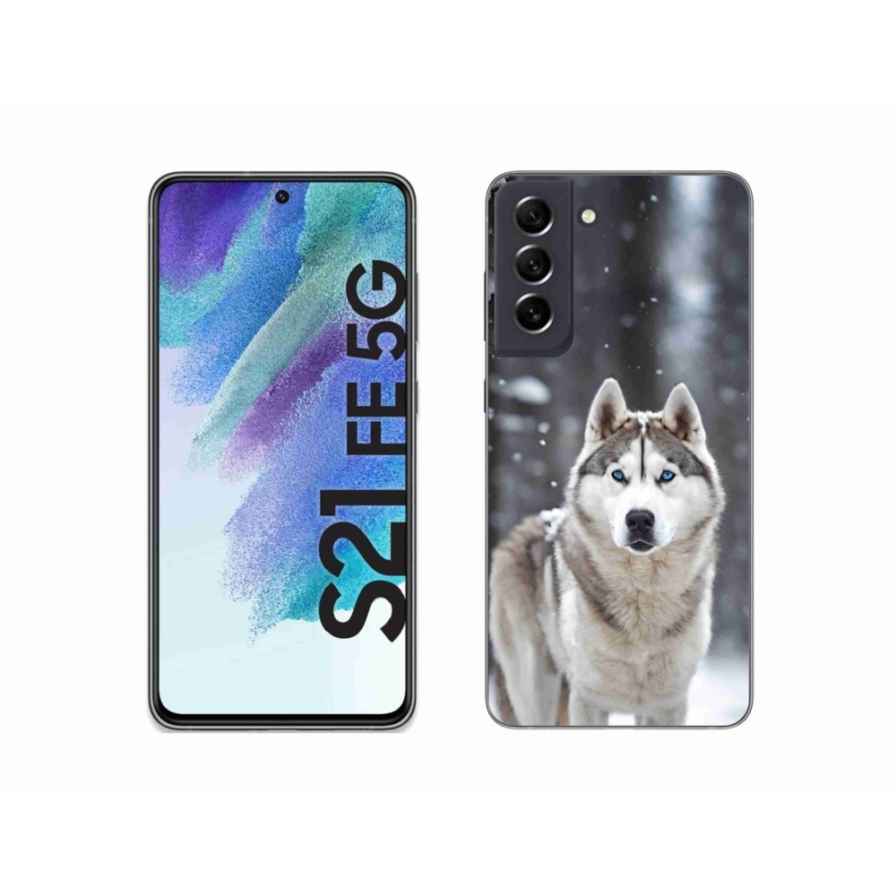 Gélový kryt mmCase na Samsung Galaxy S21 FE - husky 2
