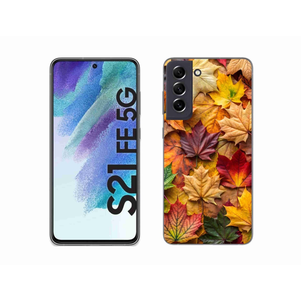 Gélový kryt mmCase na Samsung Galaxy S21 FE - javorové listy 2