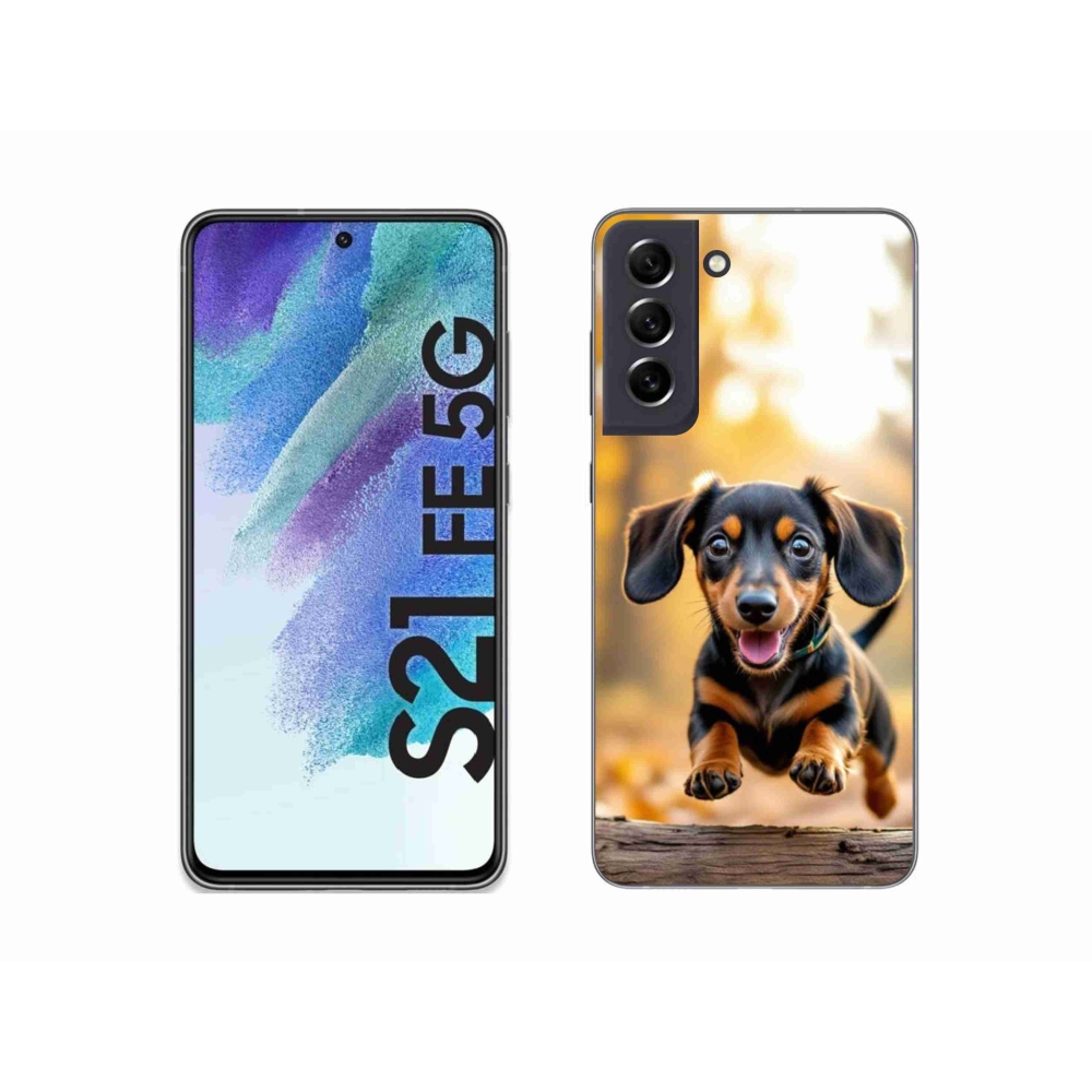 Gélový kryt mmCase na Samsung Galaxy S21 FE - jazvečík 2