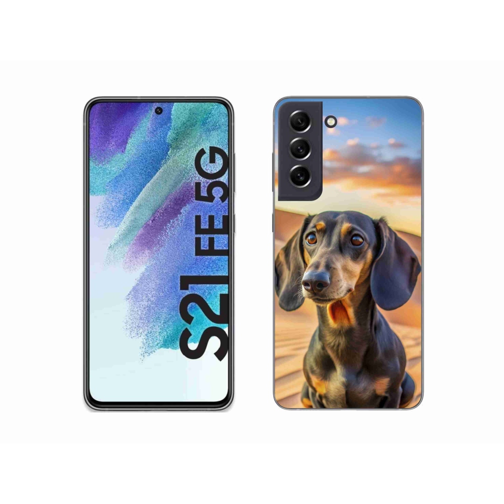 Gélový kryt mmCase na Samsung Galaxy S21 FE - jazvečík 3