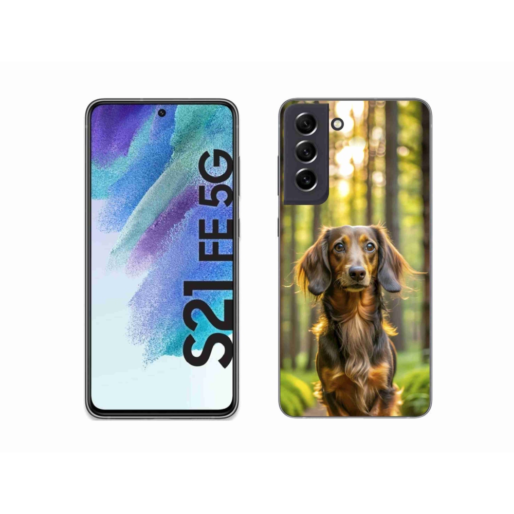 Gélový kryt mmCase na Samsung Galaxy S21 FE - jazvečík 4