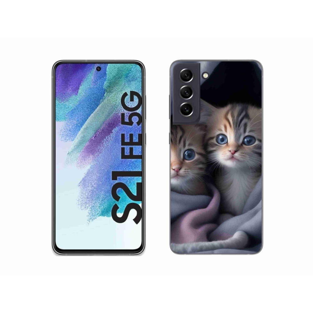 Gélový kryt mmCase na Samsung Galaxy S21 FE - mačacie duo 2