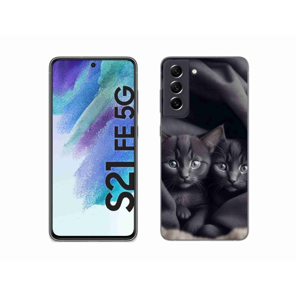 Gélový kryt mmCase na Samsung Galaxy S21 FE - mačacie duo
