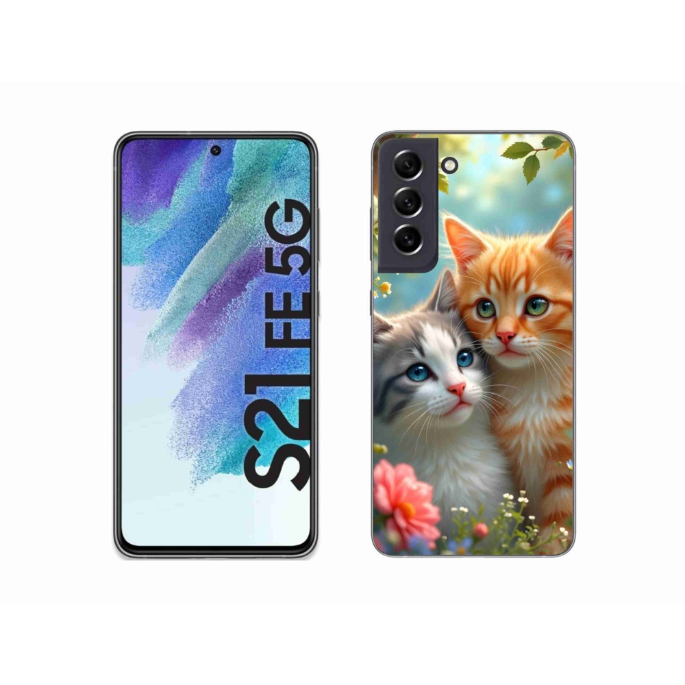 Gélový kryt mmCase na Samsung Galaxy S21 FE - mačacia láska 2