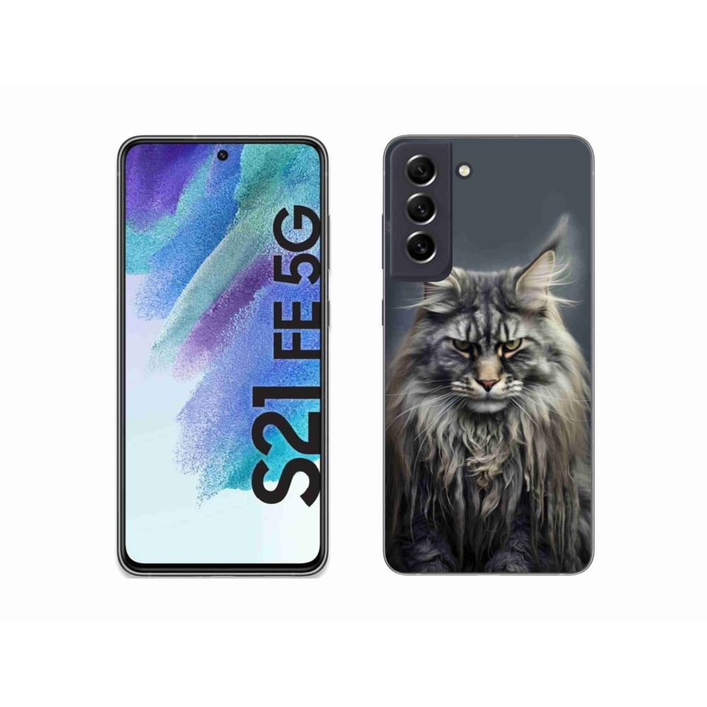 Gélový kryt mmCase na Samsung Galaxy S21 FE - mačacie pohľad 4