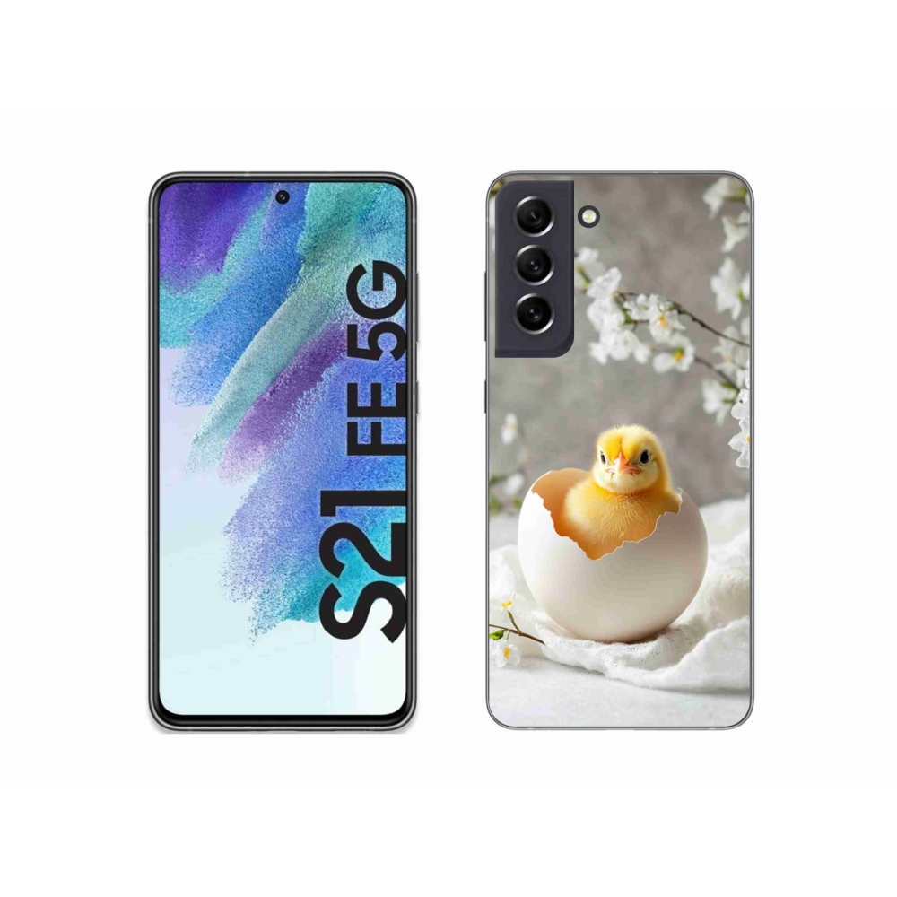 Gélový kryt mmCase na Samsung Galaxy S21 FE - kuriatko