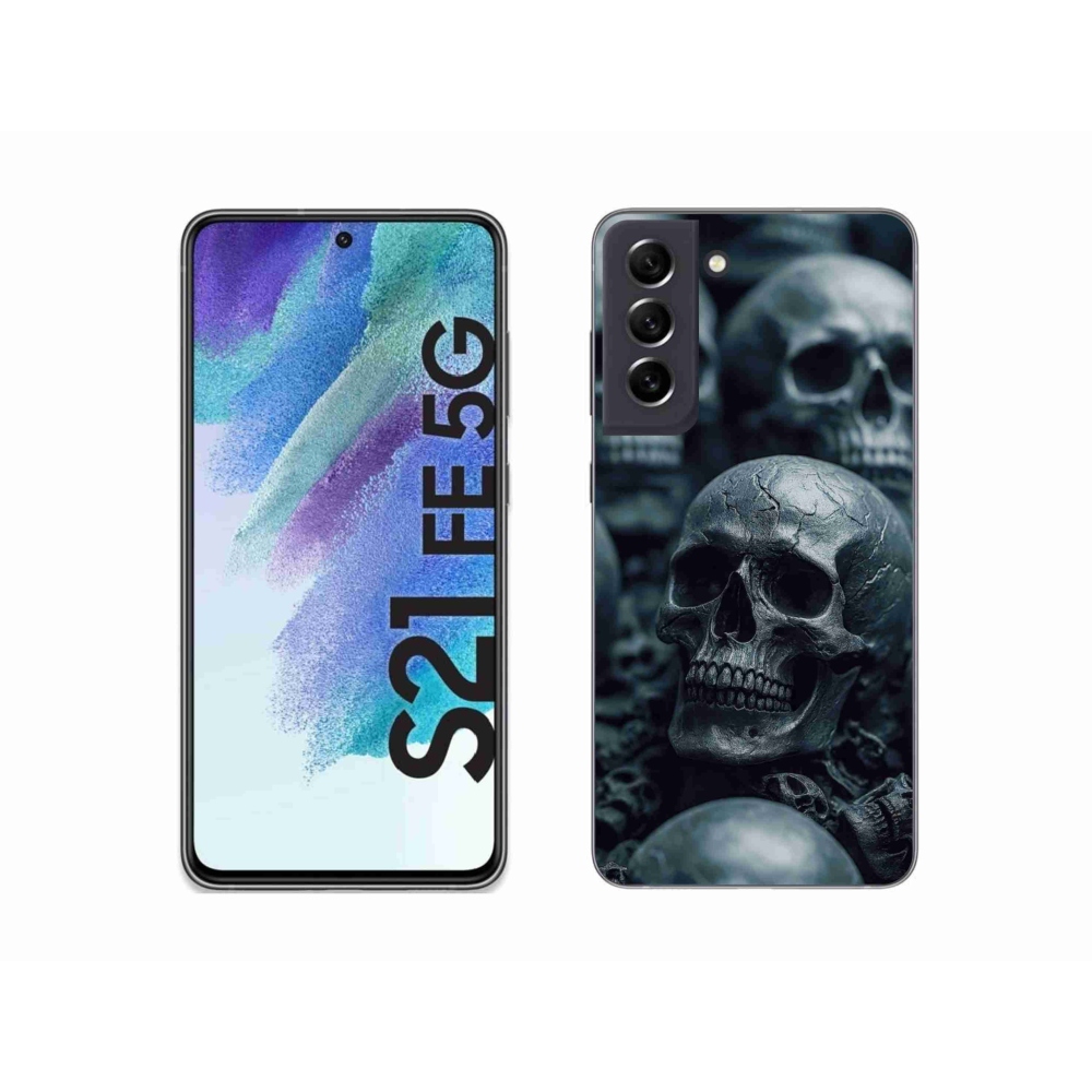 Gélový kryt mmCase na Samsung Galaxy S21 FE - lebka 2