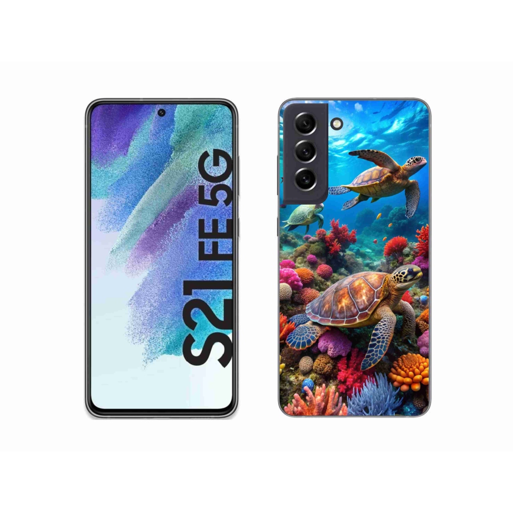 Gélový kryt mmCase na Samsung Galaxy S21 FE - morský svet 2