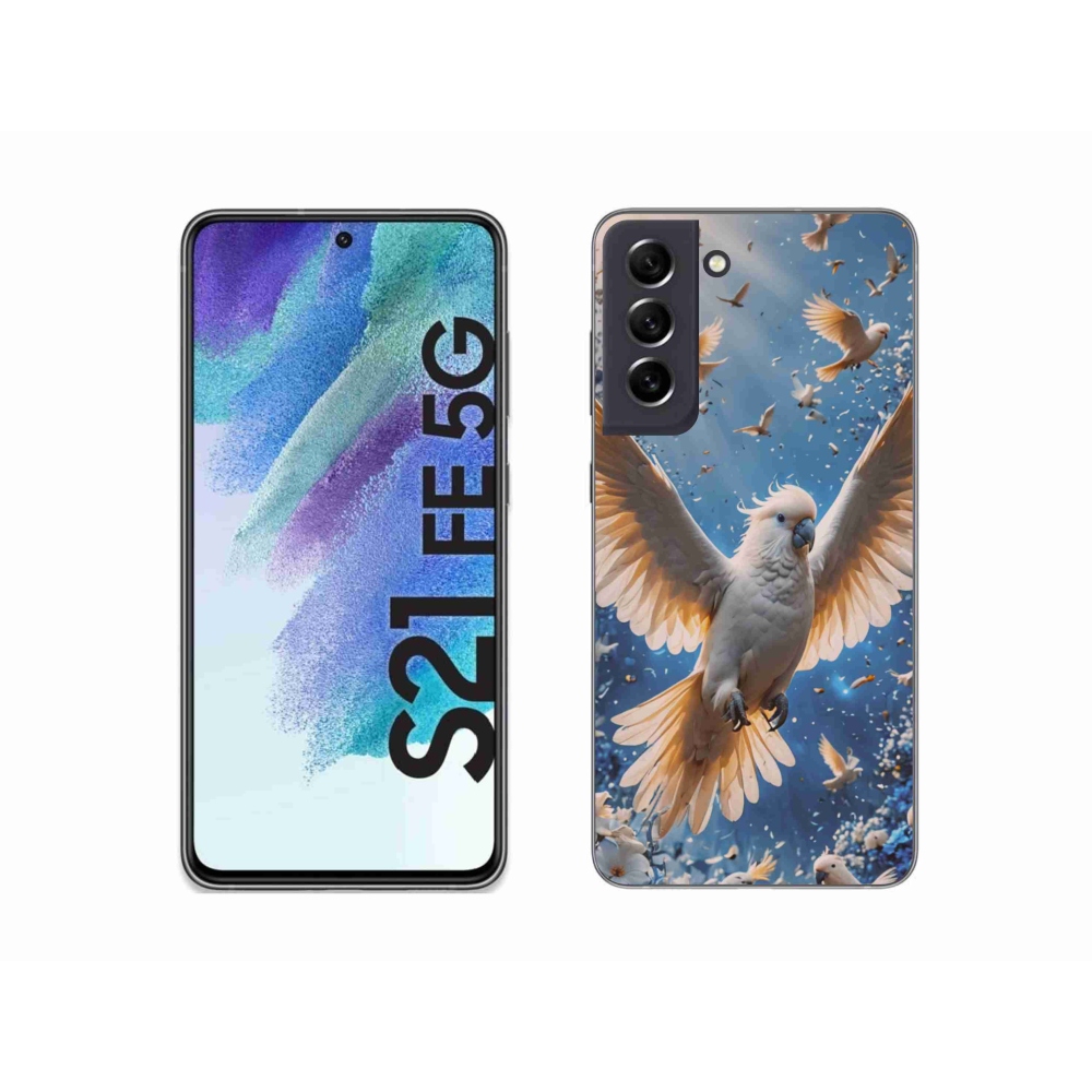 Gélový kryt mmCase na Samsung Galaxy S21 FE - papagáj kakadu