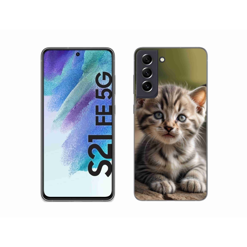 Gélový kryt mmCase na Samsung Galaxy S21 FE - roztomilé mačiatko 9