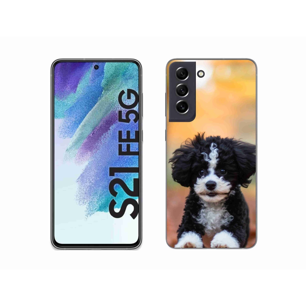 Gélový kryt mmCase na Samsung Galaxy S21 FE - roztomilé šteňa 2