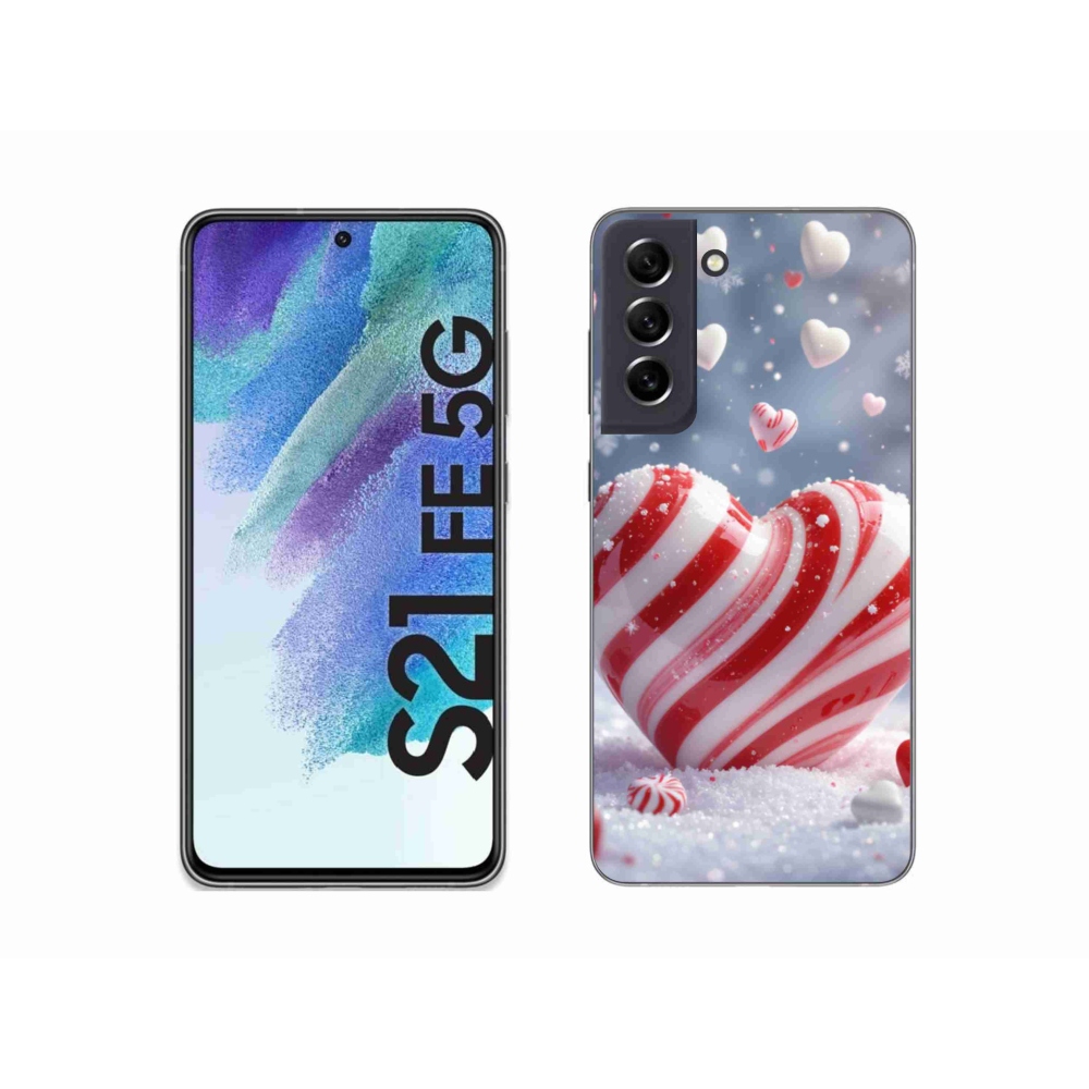 Gélový kryt mmCase na Samsung Galaxy S21 FE - sladké srdce