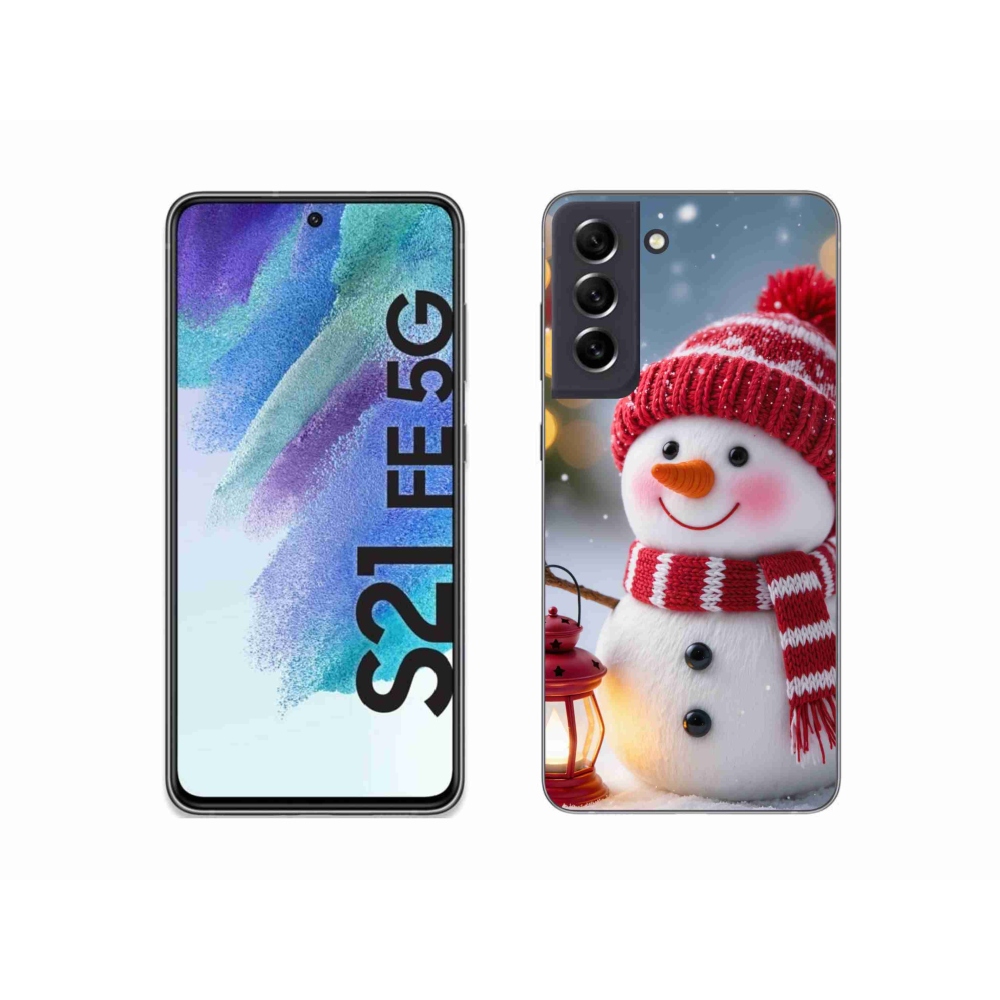 Gélový kryt mmCase na Samsung Galaxy S21 FE - snehuliak 2