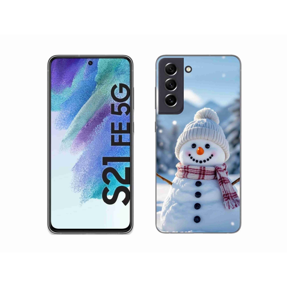 Gélový kryt mmCase na Samsung Galaxy S21 FE - snehuliak 3