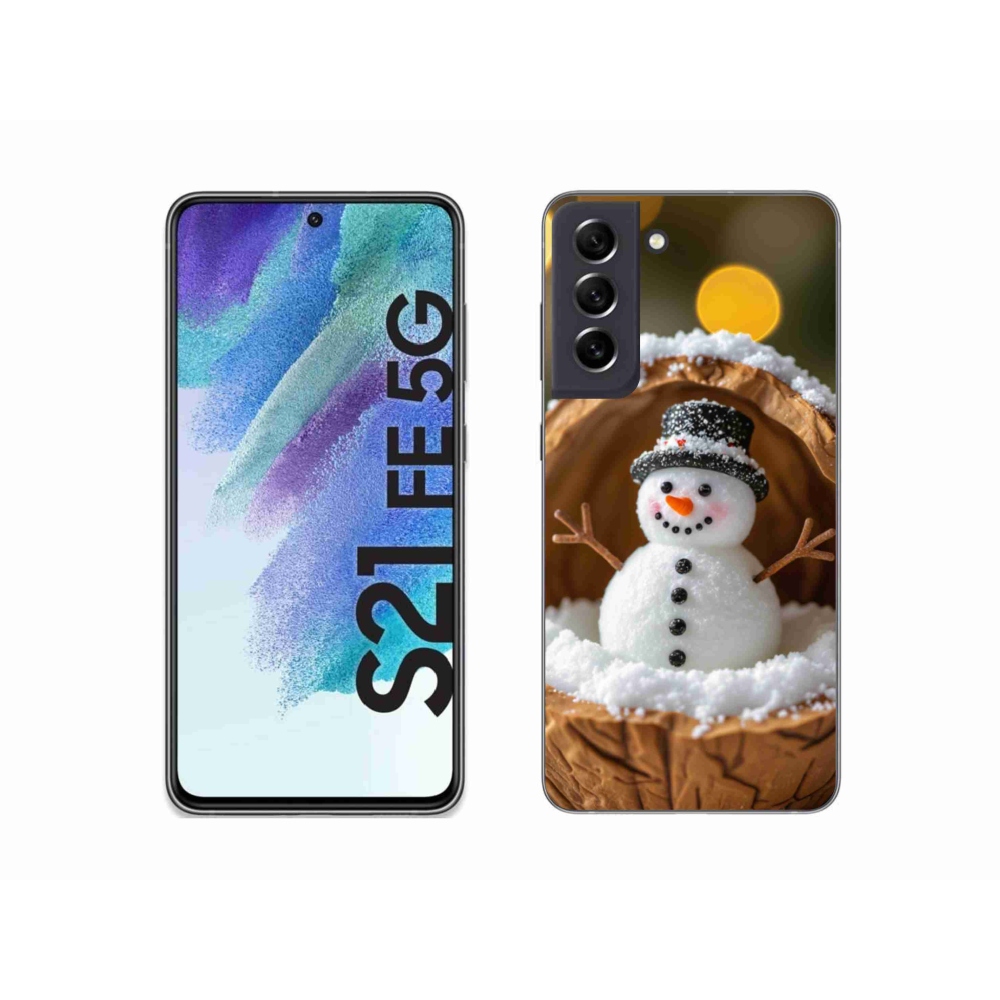 Gélový kryt mmCase na Samsung Galaxy S21 FE - snehuliak 4
