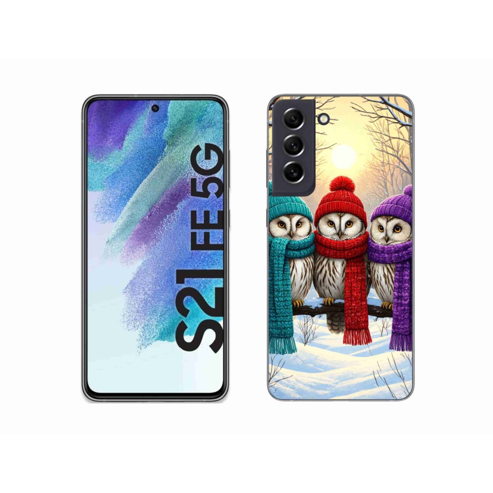 Gélový kryt mmCase na Samsung Galaxy S21 FE - soví priatelia