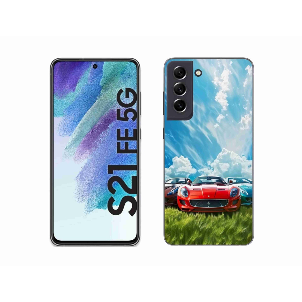 Gélový kryt mmCase na Samsung Galaxy S21 FE - športové vozidlá