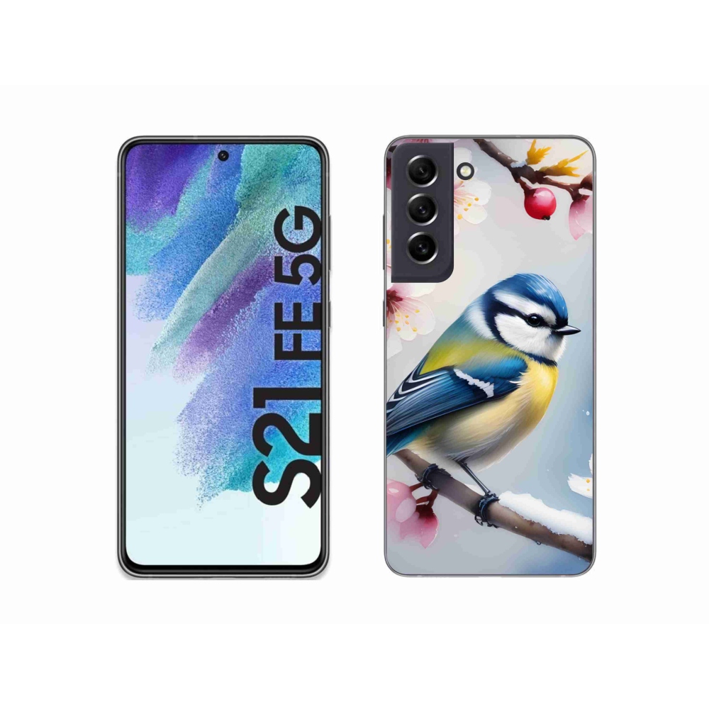 Gélový kryt mmCase na Samsung Galaxy S21 FE - sýkorka