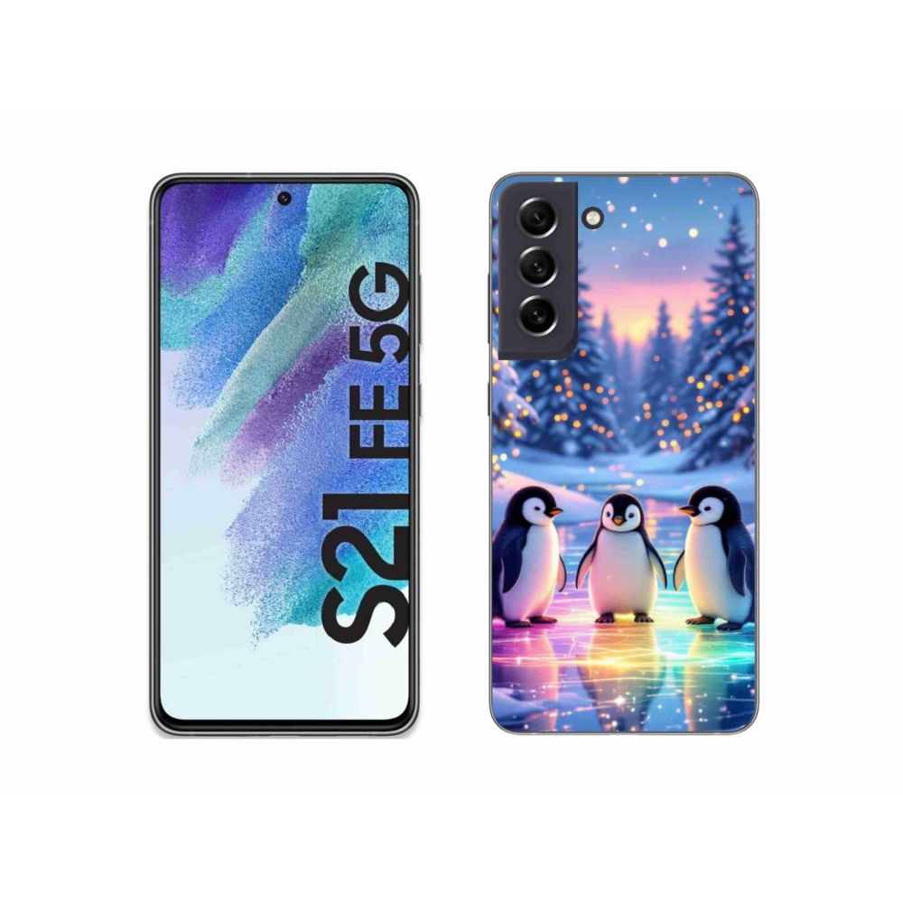 Gélový kryt mmCase na Samsung Galaxy S21 FE - tučniaky