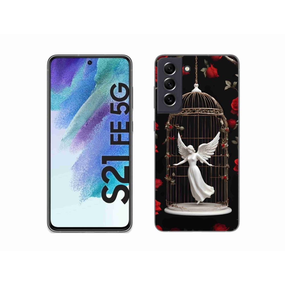 Gélový kryt mmCase na Samsung Galaxy S21 FE - uväznený anjel