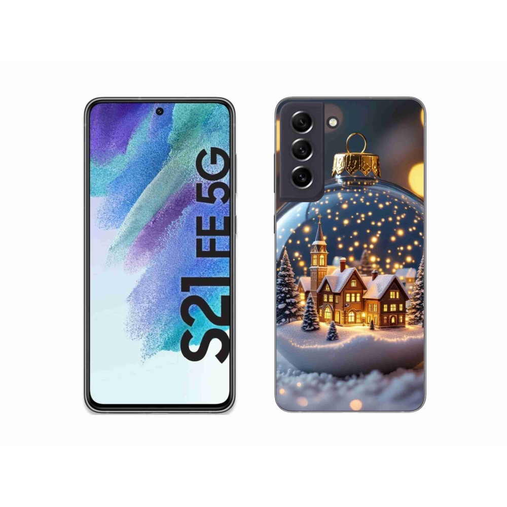 Gélový kryt mmCase na Samsung Galaxy S21 FE - vianočné gule 4