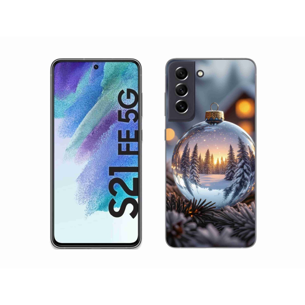 Gélový kryt mmCase na Samsung Galaxy S21 FE - vianočná ozdoba