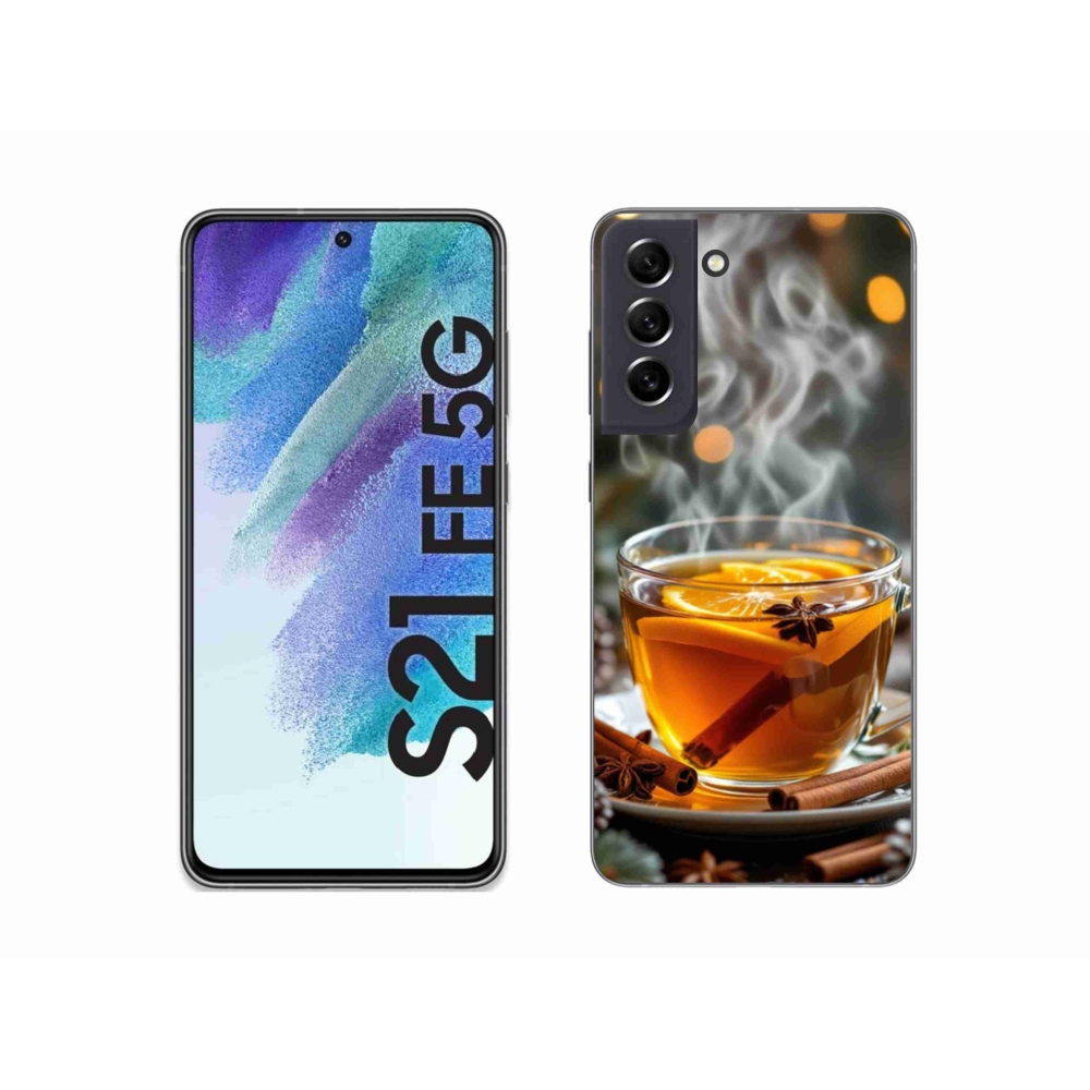 Gélový kryt mmCase na Samsung Galaxy S21 FE - vianočný punč
