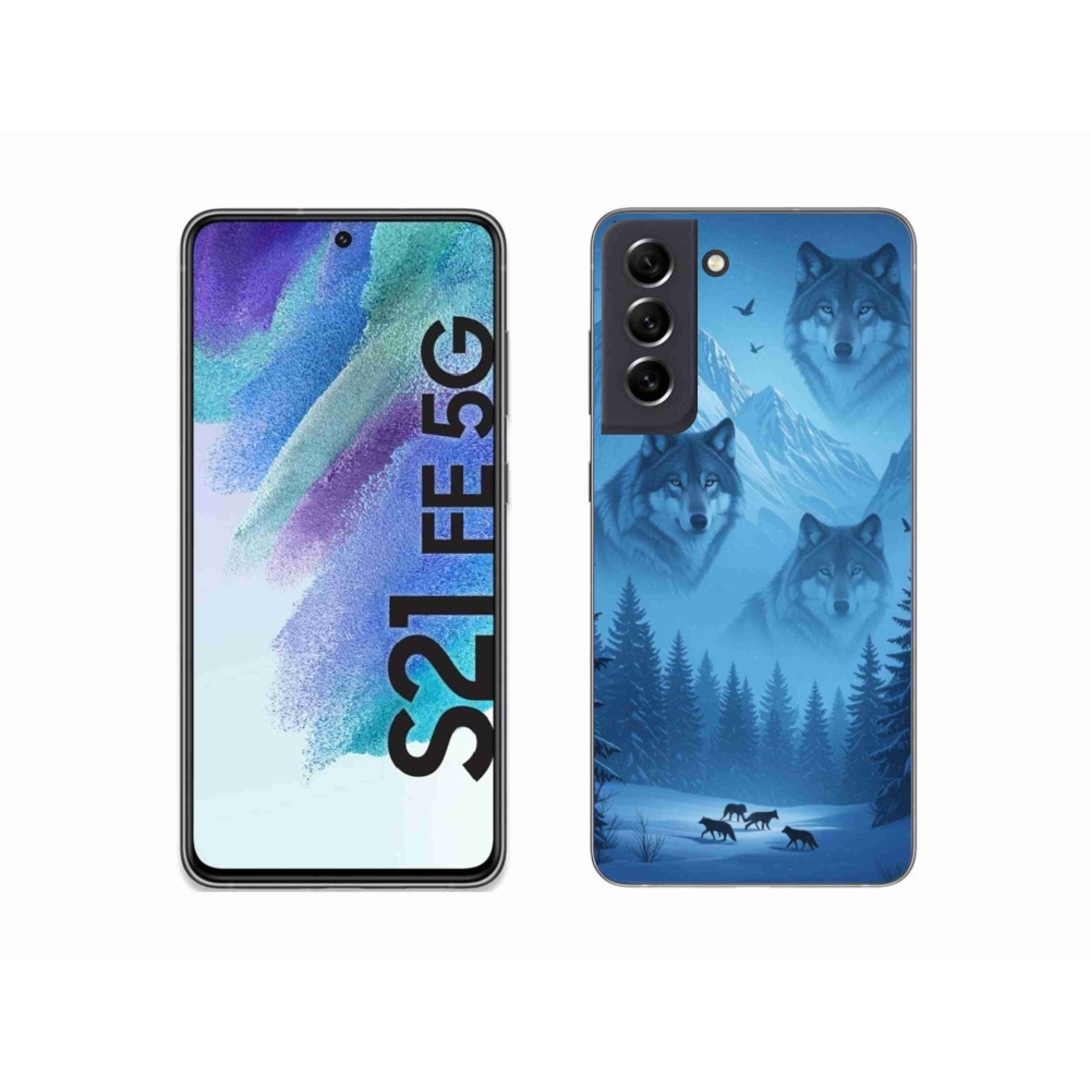 Gélový kryt mmCase na Samsung Galaxy S21 FE - vlčia svorka