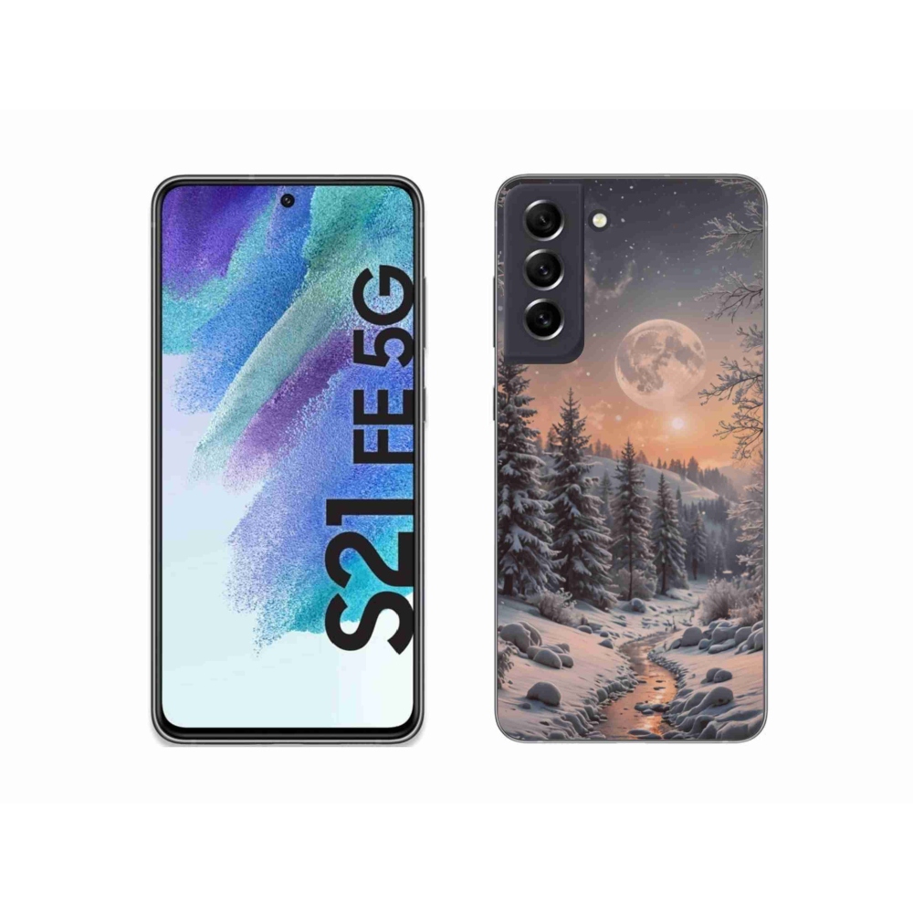 Gélový kryt mmCase na Samsung Galaxy S21 FE - zimná krajina 2