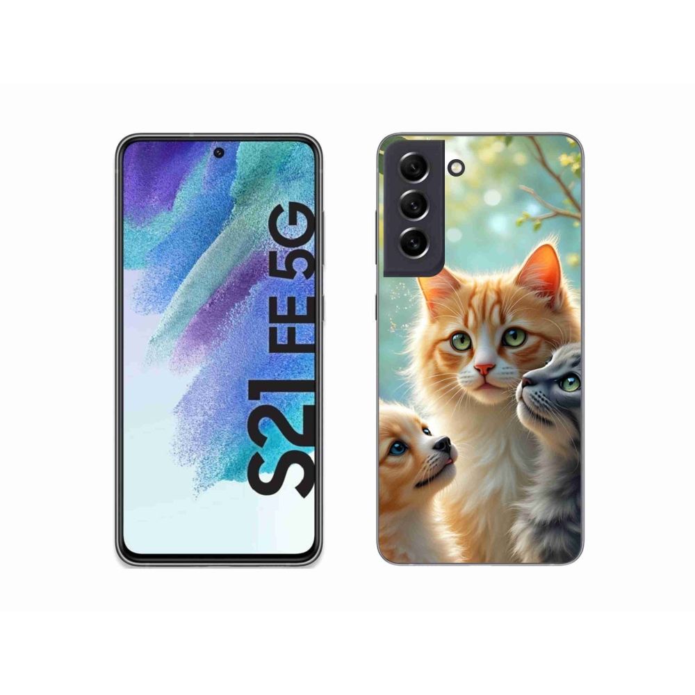 Gélový kryt mmCase na Samsung Galaxy S21 FE - zvieracie priateľstvo 2