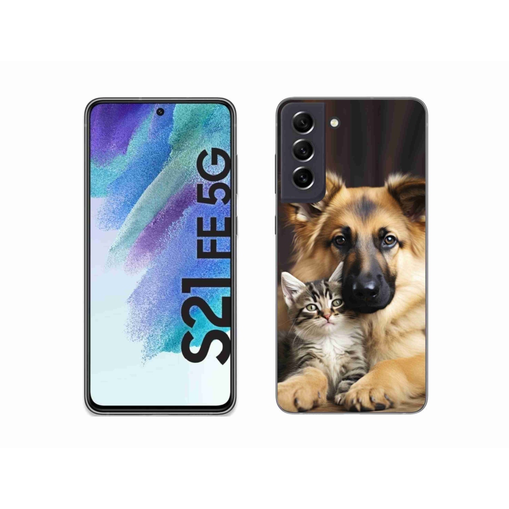Gélový kryt mmCase na Samsung Galaxy S21 FE - zvieracie priateľstvo
