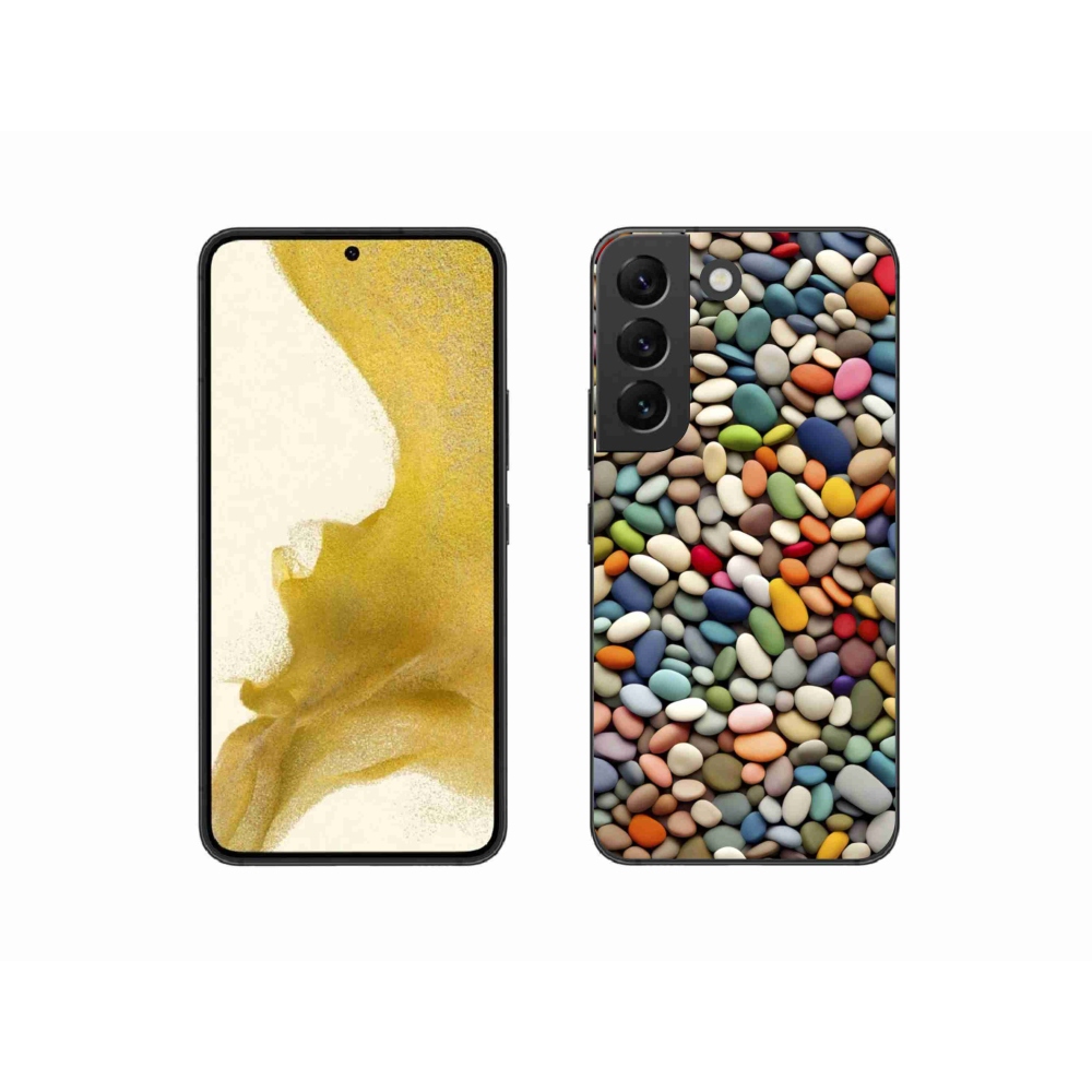 Gélový kryt mmCase na Samsung Galaxy S22 5G - farebné kamienky 2