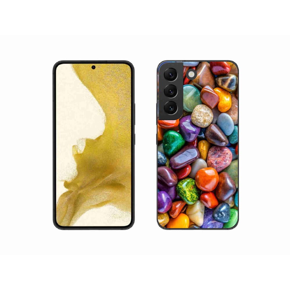 Gélový kryt mmCase na Samsung Galaxy S22 5G - farebné kamienky