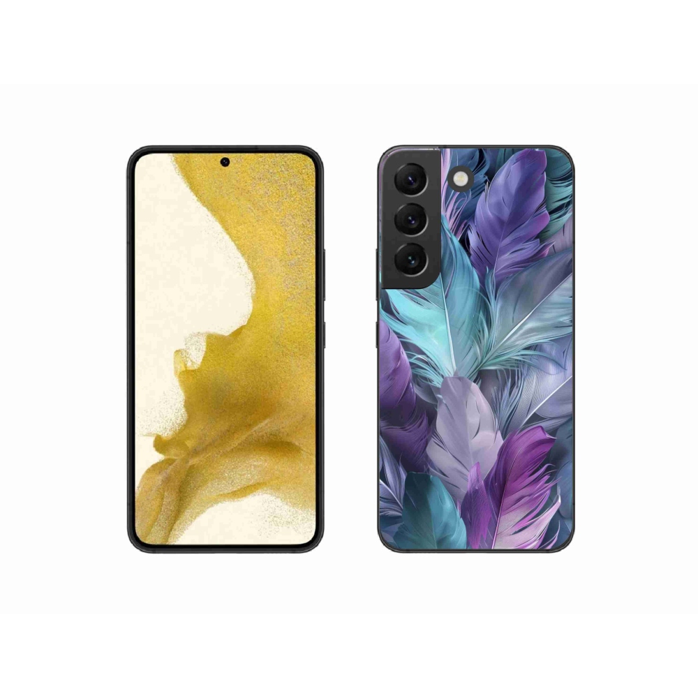 Gélový kryt mmCase na Samsung Galaxy S22 5G - farebné perie 2