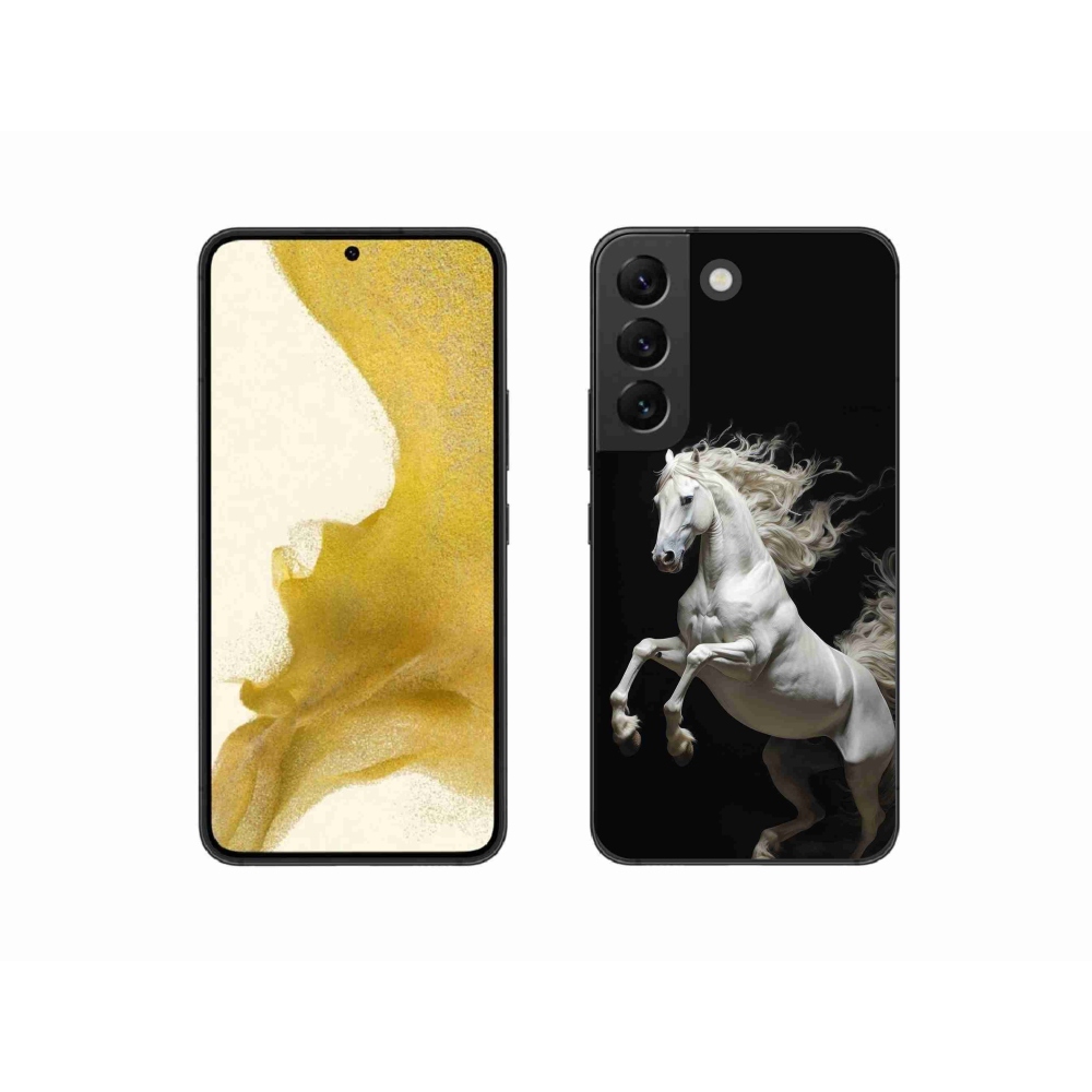 Gélový kryt mmCase na Samsung Galaxy S22 5G - biely kôň 4