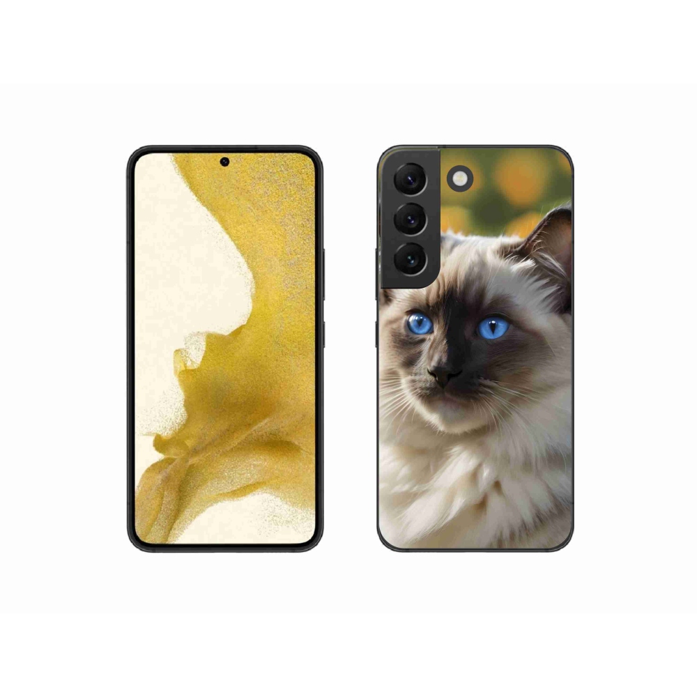 Gélový kryt mmCase na Samsung Galaxy S22 5G - biely ragdoll