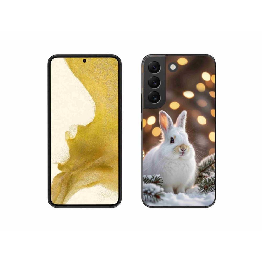 Gélový kryt mmCase na Samsung Galaxy S22 5G - biely zajac