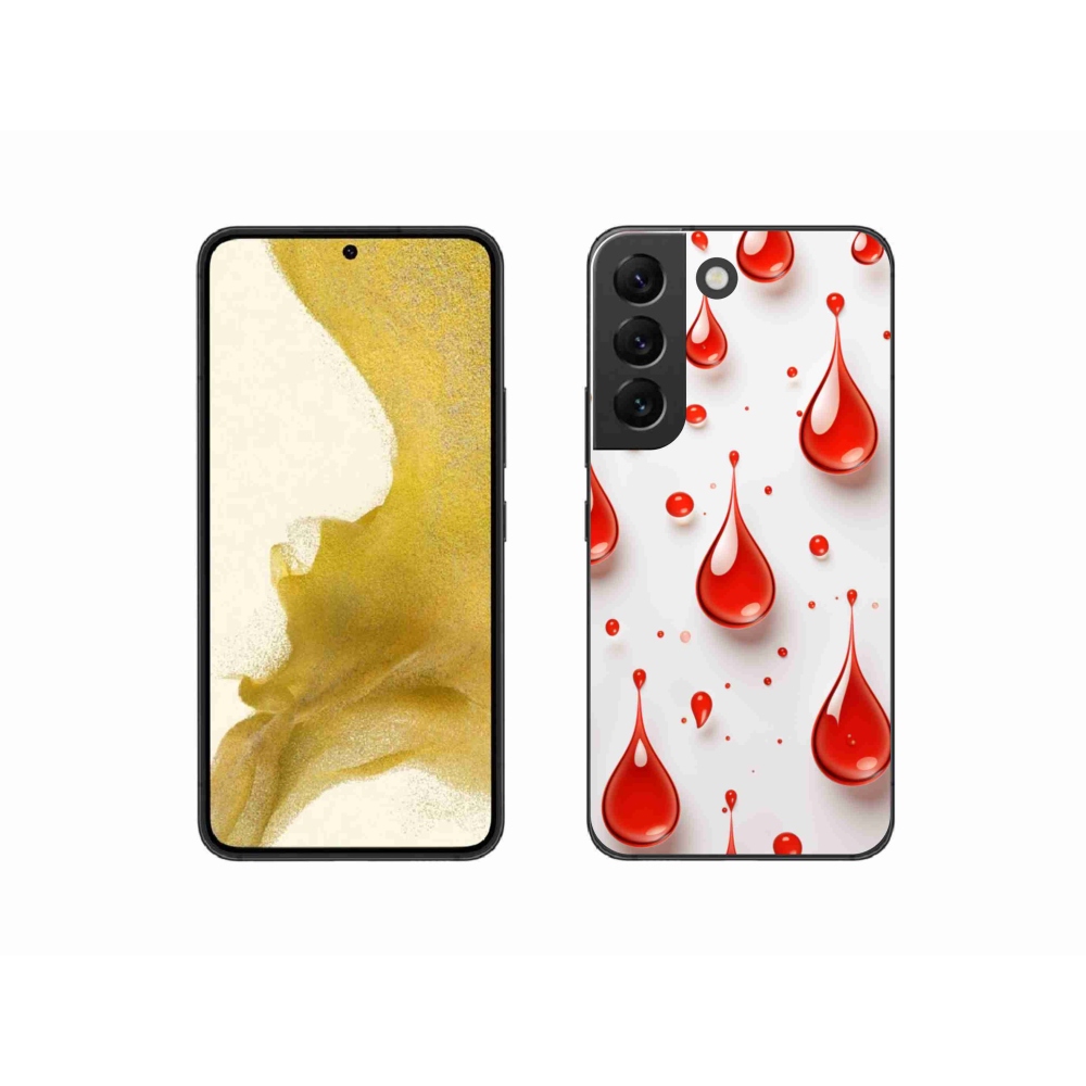 Gélový kryt mmCase na Samsung Galaxy S22 5G - červené kvapky