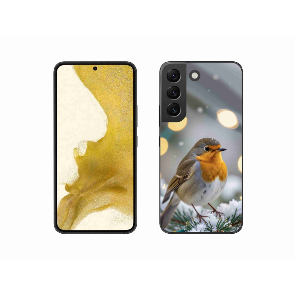 Gélový kryt mmCase na Samsung Galaxy S22 5G - červienka v zime