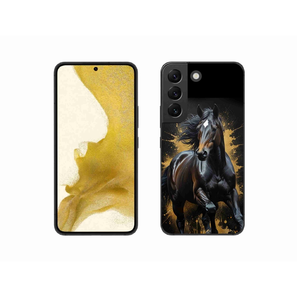 Gélový kryt mmCase na Samsung Galaxy S22 5G - elegantný čierny žrebec