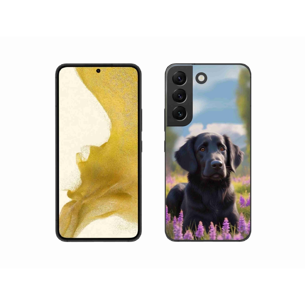 Gélový kryt mmCase na Samsung Galaxy S22 5G - elegantný čierny retriever