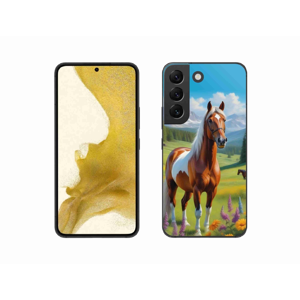 Gélový kryt mmCase na Samsung Galaxy S22 5G - kôň na lúke